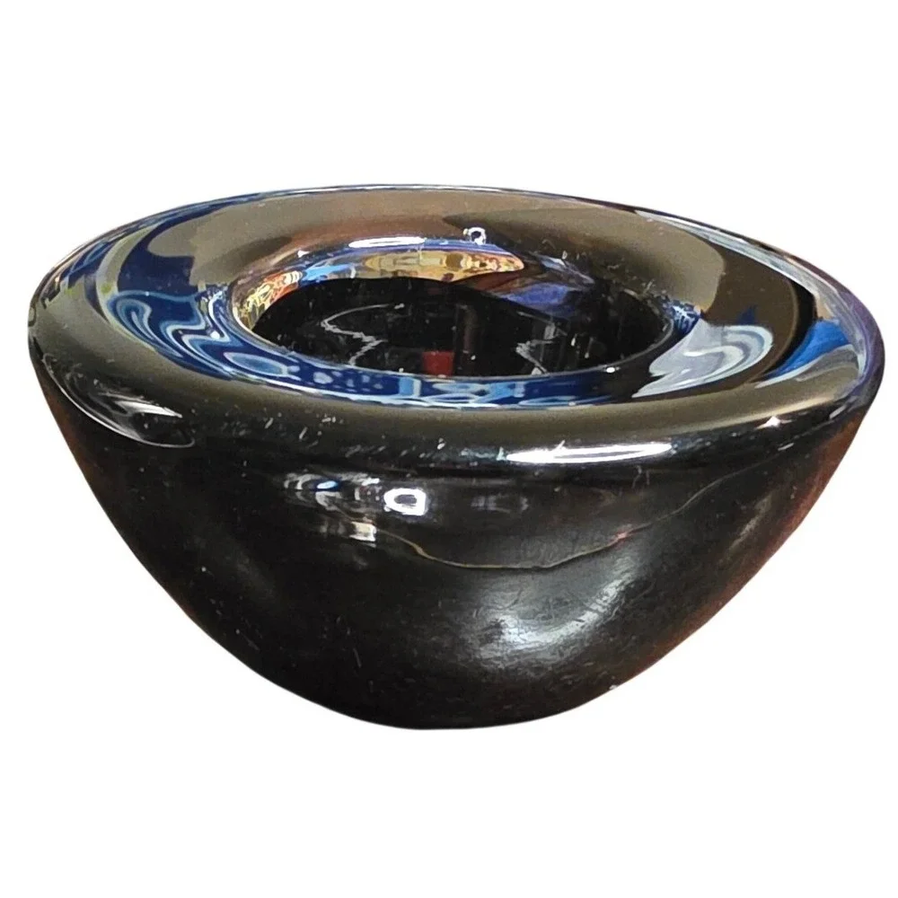 Votive Bowl Kosta Boda Atoll Art Glass Anna Ehrner Brown